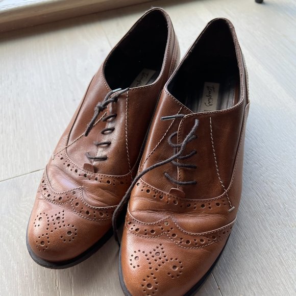 Artisan Golden leather oxfords handmade in Peru (size 39 EU, 8.5 US) - Picture 3 of 8
